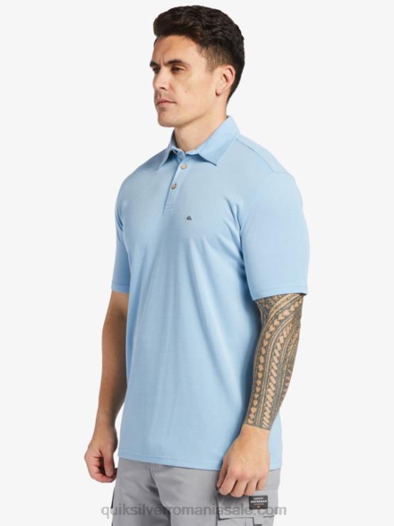 albastru amurg tricou polo waterman cu mânecă scurtă XT6B248 bărbați Quiksilver