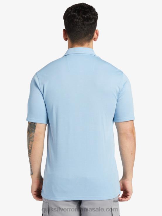 albastru amurg tricou polo waterman cu mânecă scurtă XT6B248 bărbați Quiksilver