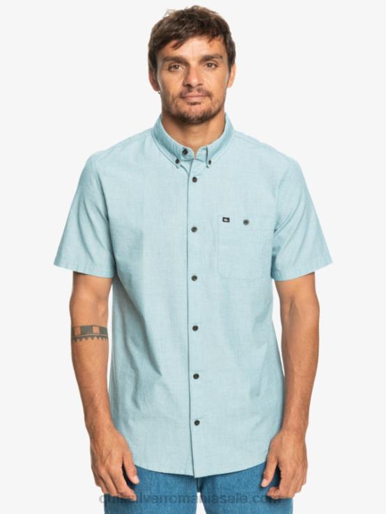 albastru marocan cămașă winfall cu mânecă scurtă XT6B377 bărbați Quiksilver