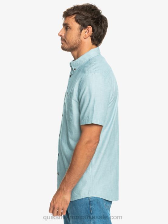 albastru marocan cămașă winfall cu mânecă scurtă XT6B377 bărbați Quiksilver