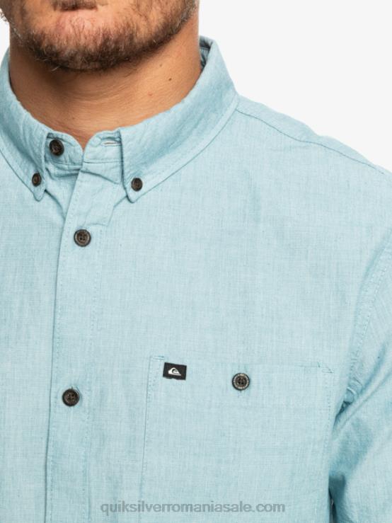 albastru marocan cămașă winfall cu mânecă scurtă XT6B377 bărbați Quiksilver