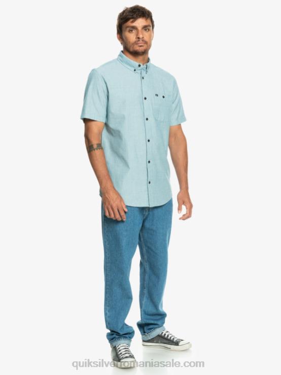 albastru marocan cămașă winfall cu mânecă scurtă XT6B377 bărbați Quiksilver