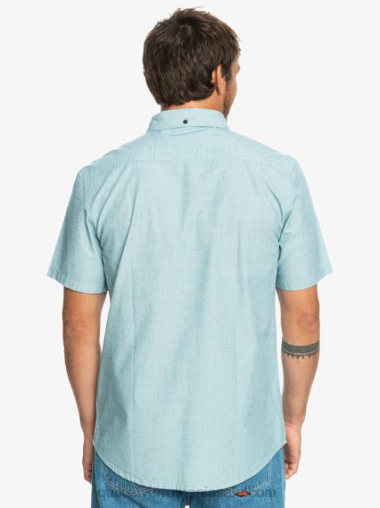 albastru marocan cămașă winfall cu mânecă scurtă XT6B377 bărbați Quiksilver