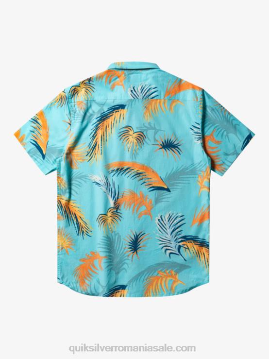 angel blue tropical glitch cămașă tropicală cu mânecă scurtă XT6B552 bărbați Quiksilver