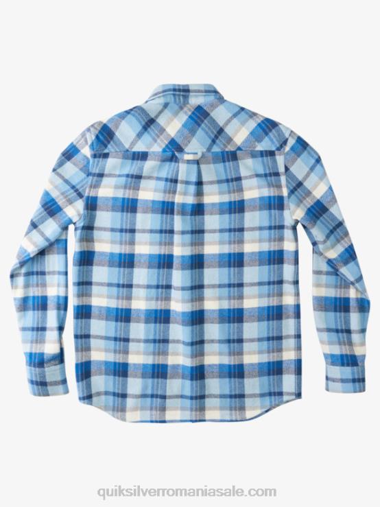 apusuri de tunete albastre amurg waterman thunder sets cămașă cu mânecă lungă de flanel XT6B1349 bărbați Quiksilver