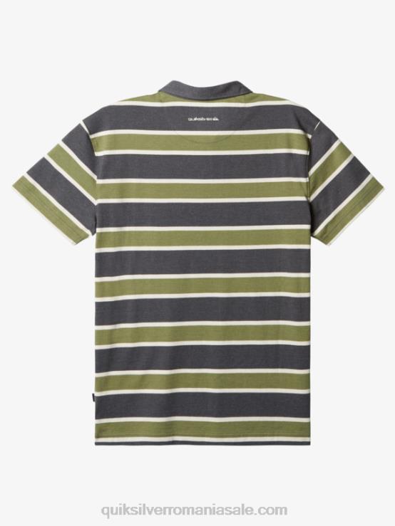 asfalt cu dungi lite 3 tricou polo cu mânecă scurtă stripe lite XT6B1623 bărbați Quiksilver
