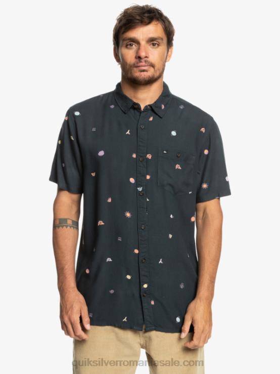 asfalt minimark cămașă minimark cu mânecă scurtă XT6B1227 bărbați Quiksilver