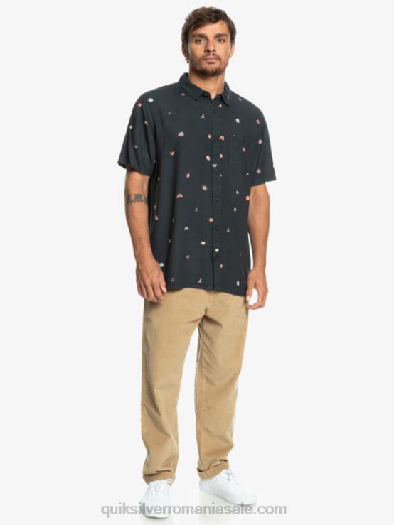 asfalt minimark cămașă minimark cu mânecă scurtă XT6B1227 bărbați Quiksilver