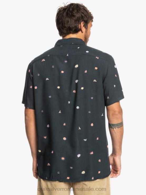 asfalt minimark cămașă minimark cu mânecă scurtă XT6B1227 bărbați Quiksilver