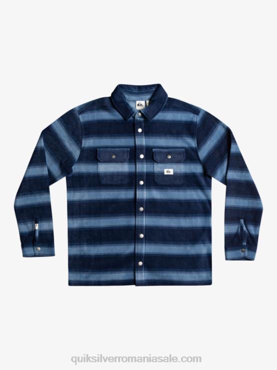 blazer bleumarin dungă de flanel cămașă de flanel cu mânecă lungă zilele de surf XT6B1556 bărbați Quiksilver