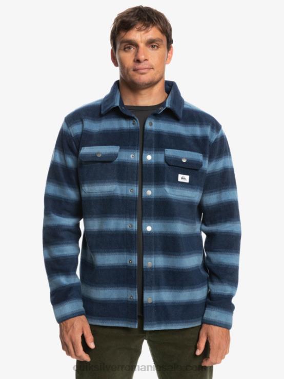 blazer bleumarin dungă de flanel cămașă de flanel cu mânecă lungă zilele de surf XT6B1556 bărbați Quiksilver