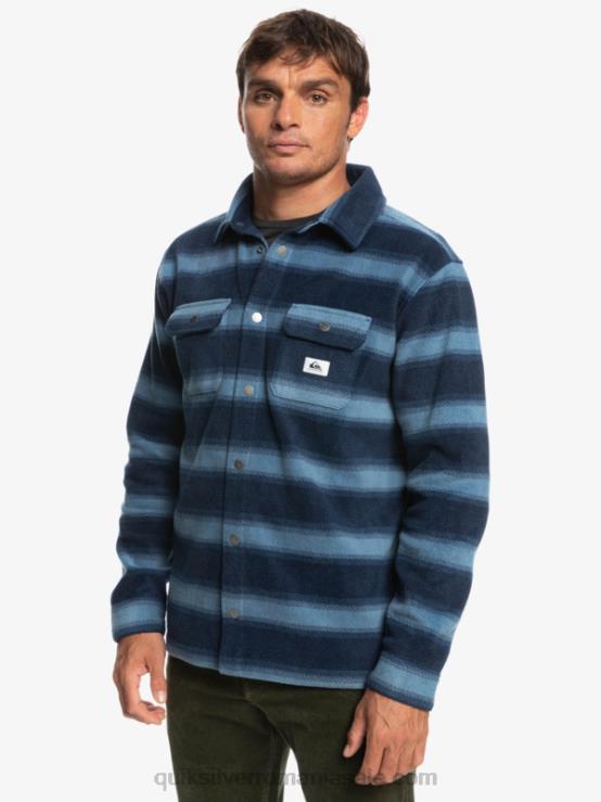 blazer bleumarin dungă de flanel cămașă de flanel cu mânecă lungă zilele de surf XT6B1556 bărbați Quiksilver