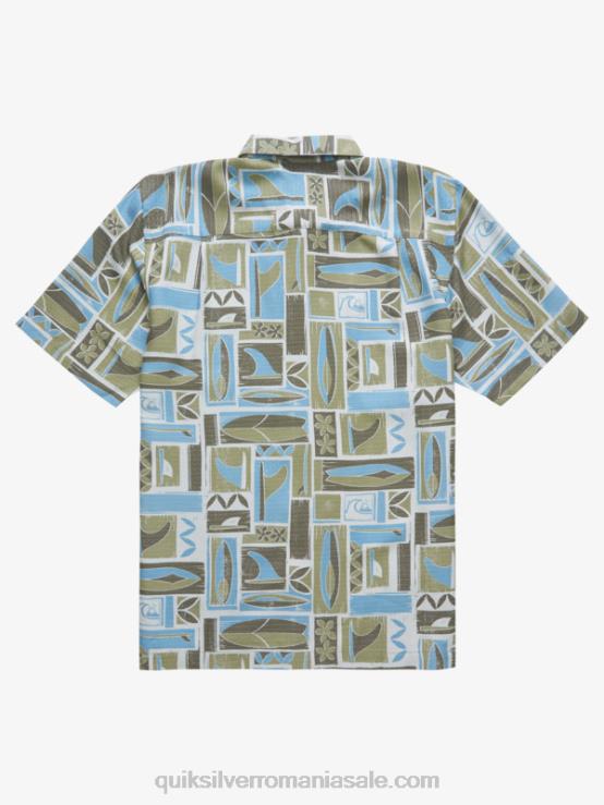 capua de măsline prăfuită cămașă cu mânecă scurtă waterman kapua XT6B1890 bărbați Quiksilver