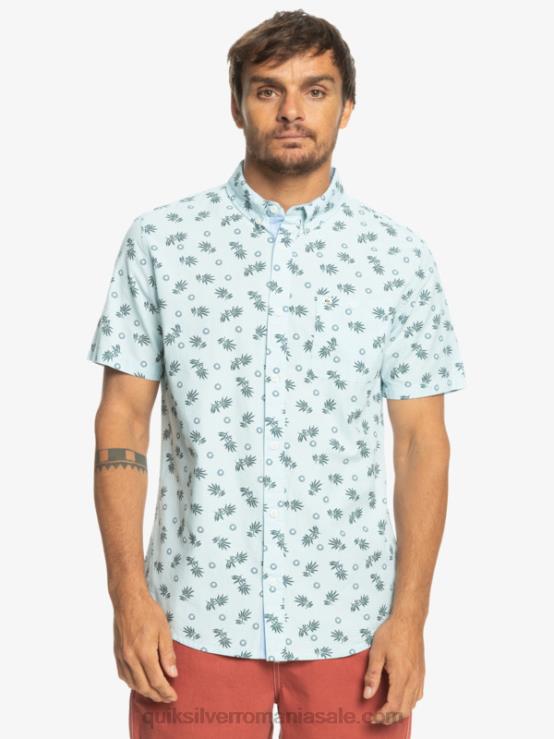 cerul albastru din ocean de la ocean la paradis cămașă cu mânecă scurtă XT6B1389 bărbați Quiksilver