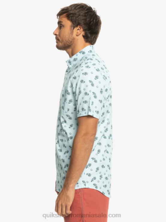 cerul albastru din ocean de la ocean la paradis cămașă cu mânecă scurtă XT6B1389 bărbați Quiksilver