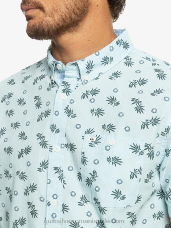 cerul albastru din ocean de la ocean la paradis cămașă cu mânecă scurtă XT6B1389 bărbați Quiksilver