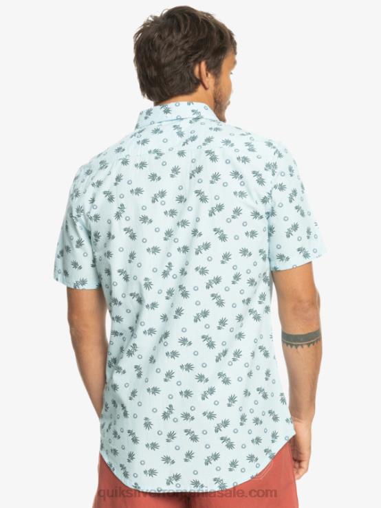 cerul albastru din ocean de la ocean la paradis cămașă cu mânecă scurtă XT6B1389 bărbați Quiksilver