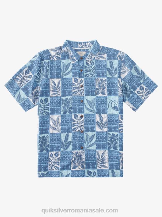 cutii de frunze albastre amurg waterman leaf boxes cămașă hawaiană XT6B917 bărbați Quiksilver