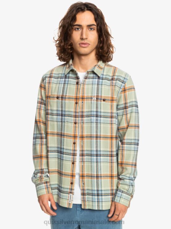 deşert sage îndrăzneţ cămașă de flanel cu mânecă lungă intrepide explorer XT6B1772 bărbați Quiksilver