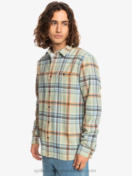 deşert sage îndrăzneţ cămașă de flanel cu mânecă lungă intrepide explorer XT6B1772 bărbați Quiksilver