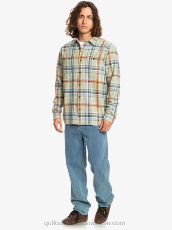 deşert sage îndrăzneţ cămașă de flanel cu mânecă lungă intrepide explorer XT6B1772 bărbați Quiksilver