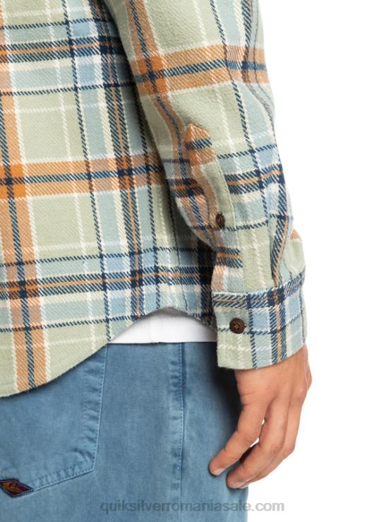 deşert sage îndrăzneţ cămașă de flanel cu mânecă lungă intrepide explorer XT6B1772 bărbați Quiksilver