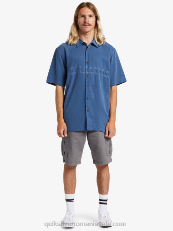 ensign albastru cămașă antirid premium waterman tahiti palms XT6B872 bărbați Quiksilver