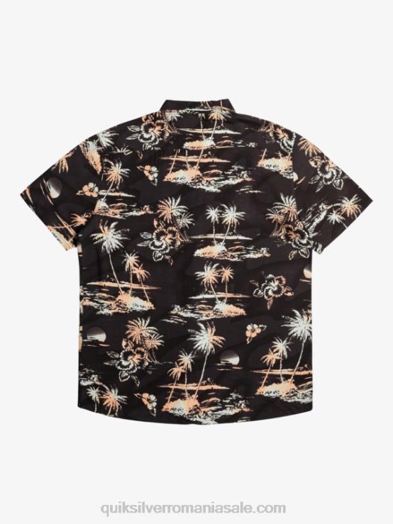 flux de aer negru cămașă cu mânecă scurtă din bumbac airflow XT6B1369 bărbați Quiksilver