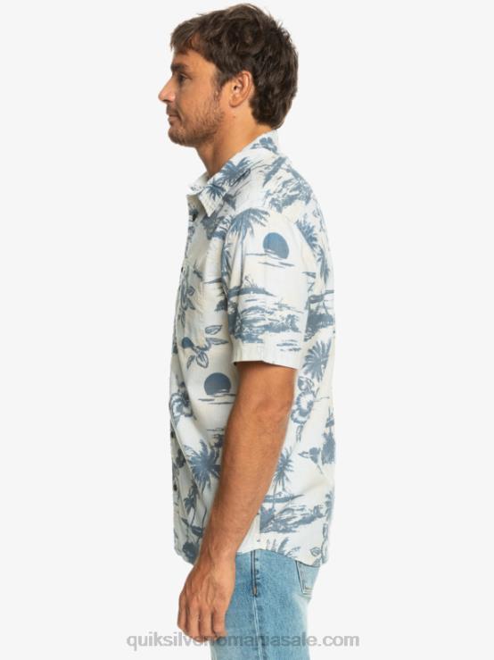 fluxul de aer de mesteacăn cămașă cu mânecă scurtă din bumbac airflow XT6B1368 bărbați Quiksilver