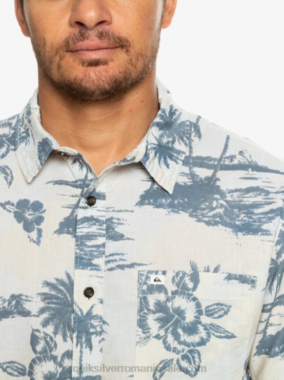 fluxul de aer de mesteacăn cămașă cu mânecă scurtă din bumbac airflow XT6B1368 bărbați Quiksilver