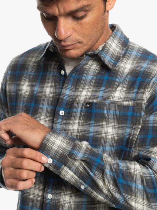 frunze de struguri cramond cămașă cramond stretch cu mânecă lungă XT6B1048 bărbați Quiksilver