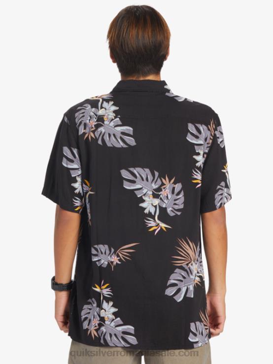 galbenus floral ss cămașa florală cu mânecă scurtă XT6B651 bărbați Quiksilver