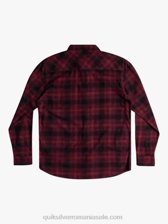 ganaway negru cămașă de flanel elastic ganaway cu mâneci lungi XT6B1769 bărbați Quiksilver