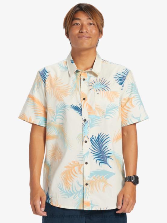 glitch tropical de mesteacăn cămașă tropicală cu mânecă scurtă XT6B550 bărbați Quiksilver