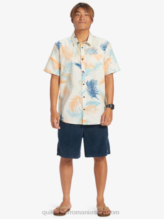 glitch tropical de mesteacăn cămașă tropicală cu mânecă scurtă XT6B550 bărbați Quiksilver