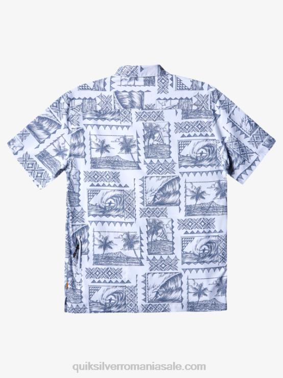 gri albastru kailua Cămașă de surf tehnică cu mânecă scurtă waterman kailua cruiser upf 50 XT6B156 bărbați Quiksilver