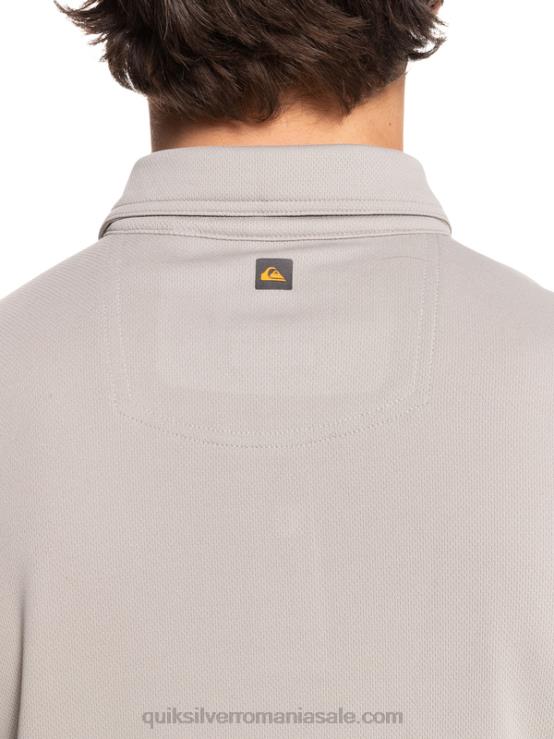 gri silex tricou polo waterman cu mânecă scurtă XT6B99 bărbați Quiksilver