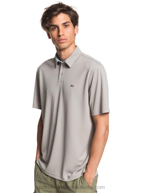gri silex tricou polo waterman cu mânecă scurtă XT6B99 bărbați Quiksilver