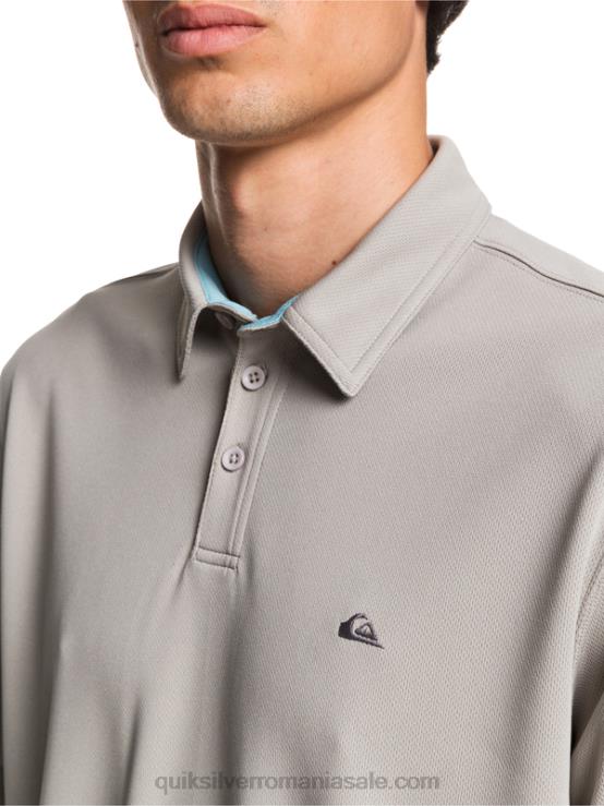 gri silex tricou polo waterman cu mânecă scurtă XT6B99 bărbați Quiksilver