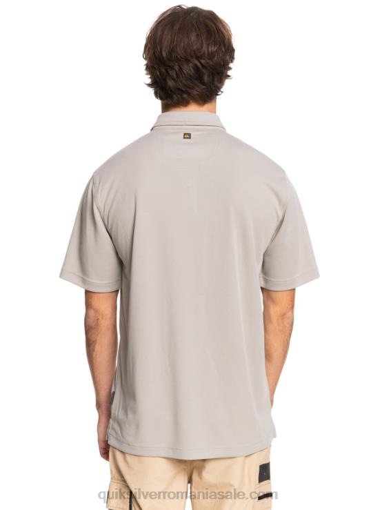 gri silex tricou polo waterman cu mânecă scurtă XT6B99 bărbați Quiksilver