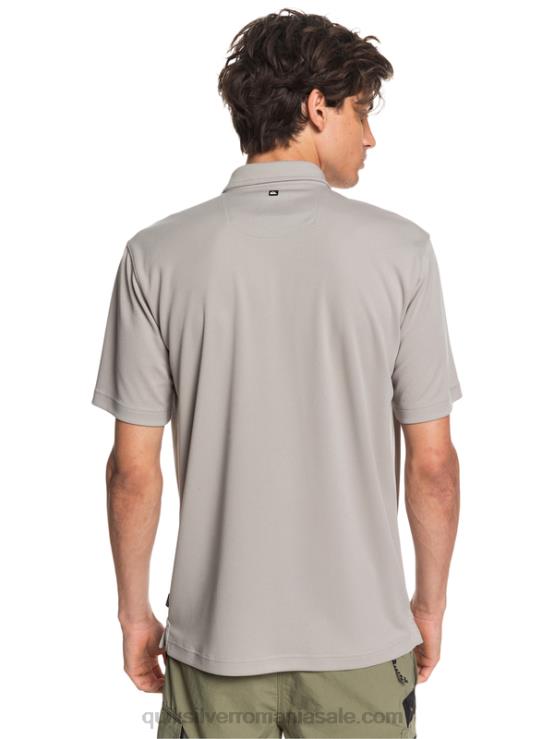 gri silex tricou polo waterman cu mânecă scurtă XT6B99 bărbați Quiksilver