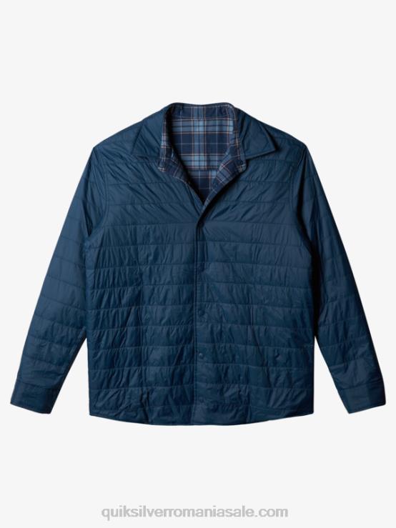 insignia albastru free climb cămașă de flanel reversibilă izolată de free climb XT6B1702 bărbați Quiksilver