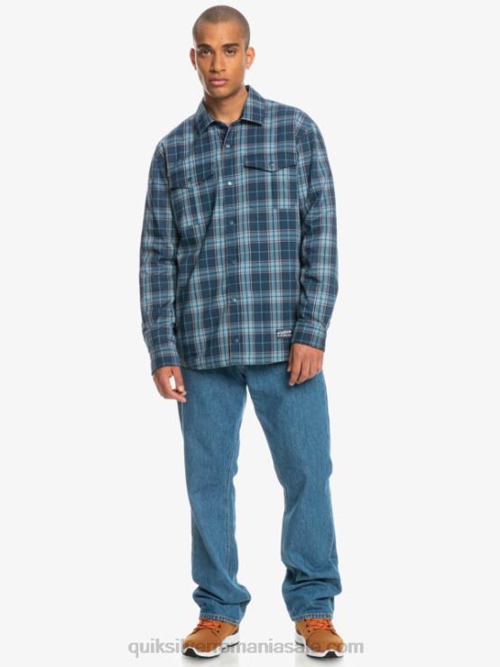 insignia albastru free climb cămașă de flanel reversibilă izolată de free climb XT6B1702 bărbați Quiksilver