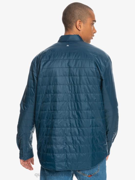 insignia albastru free climb cămașă de flanel reversibilă izolată de free climb XT6B1702 bărbați Quiksilver