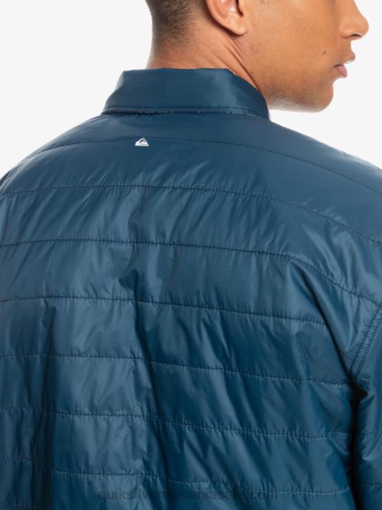 insignia albastru free climb cămașă de flanel reversibilă izolată de free climb XT6B1702 bărbați Quiksilver