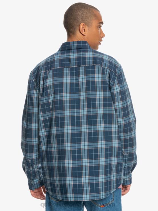 insignia albastru free climb cămașă de flanel reversibilă izolată de free climb XT6B1702 bărbați Quiksilver