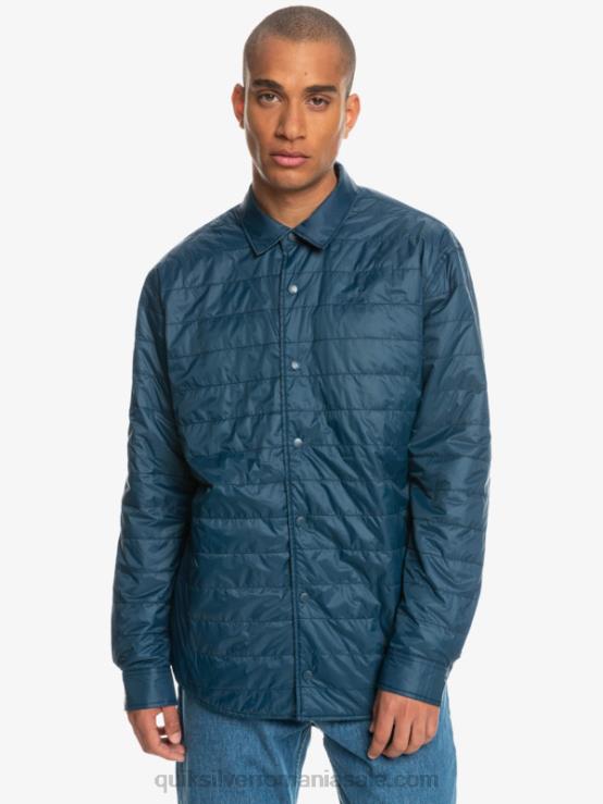 insignia albastru free climb cămașă de flanel reversibilă izolată de free climb XT6B1702 bărbați Quiksilver