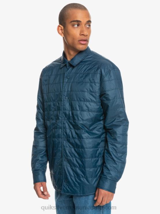insignia albastru free climb cămașă de flanel reversibilă izolată de free climb XT6B1702 bărbați Quiksilver