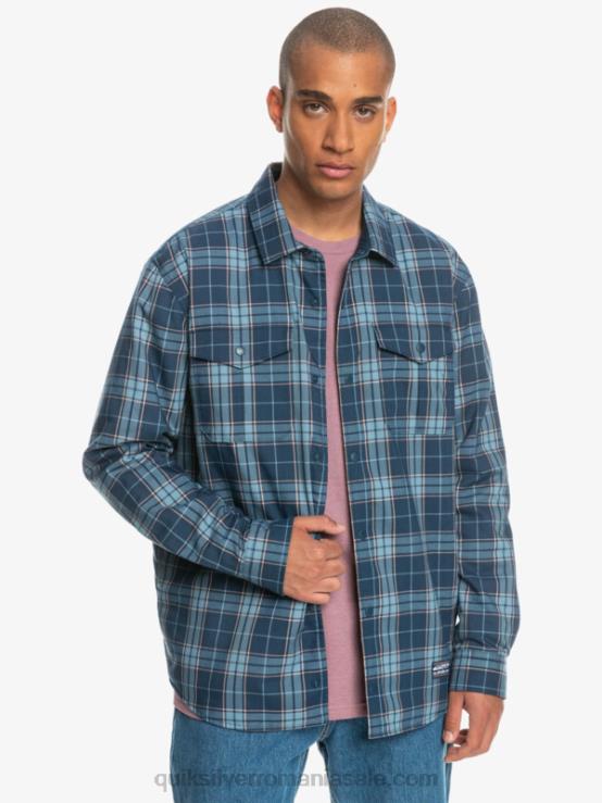 insignia albastru free climb cămașă de flanel reversibilă izolată de free climb XT6B1702 bărbați Quiksilver