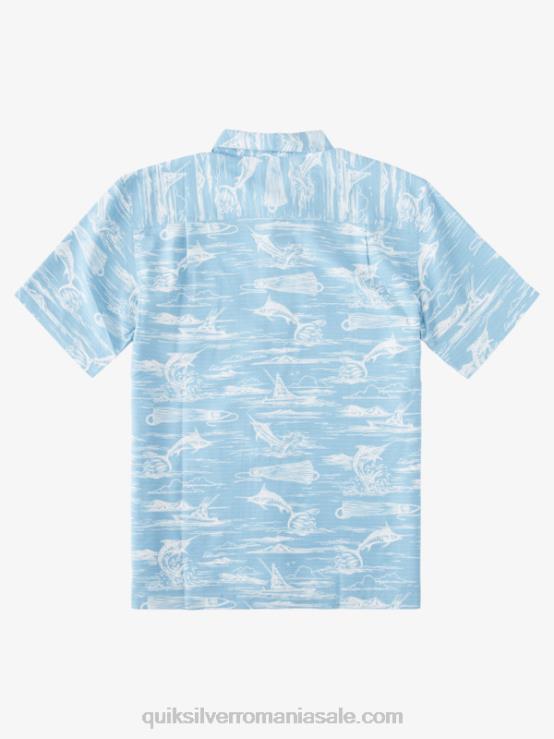 jig de marlin albastru crepuscul cămașă hawaiană waterman marlin jig XT6B900 bărbați Quiksilver